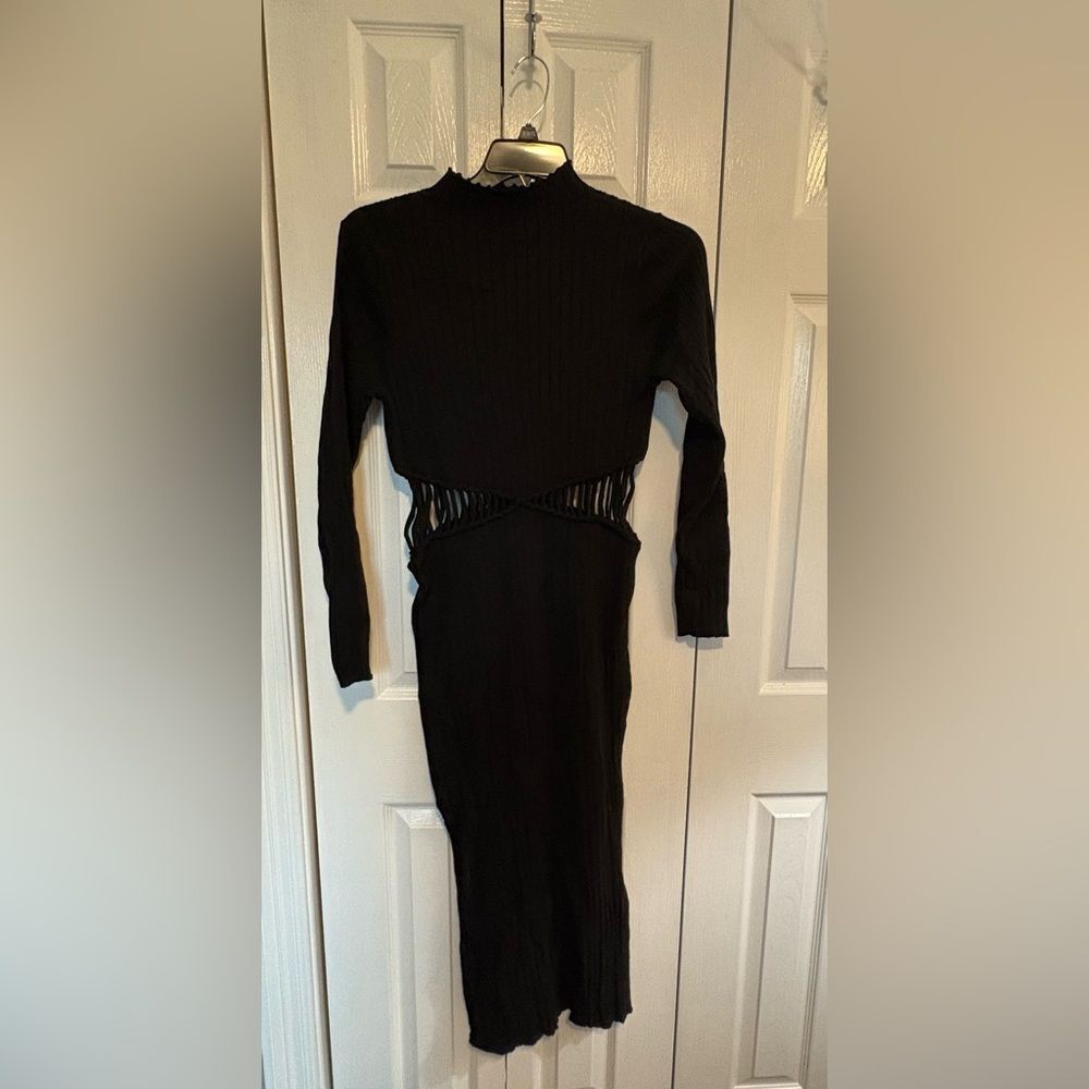 Fashion Nova Black Sweater Dress